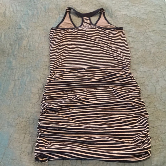 ATHLETA STRIPED TEE RACERBACK DRESS - Picture 4 of 7